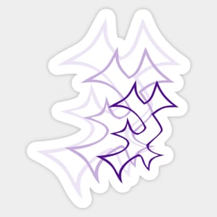 Purple Enochian Symbol "A" (for light backgrounds) Sticker